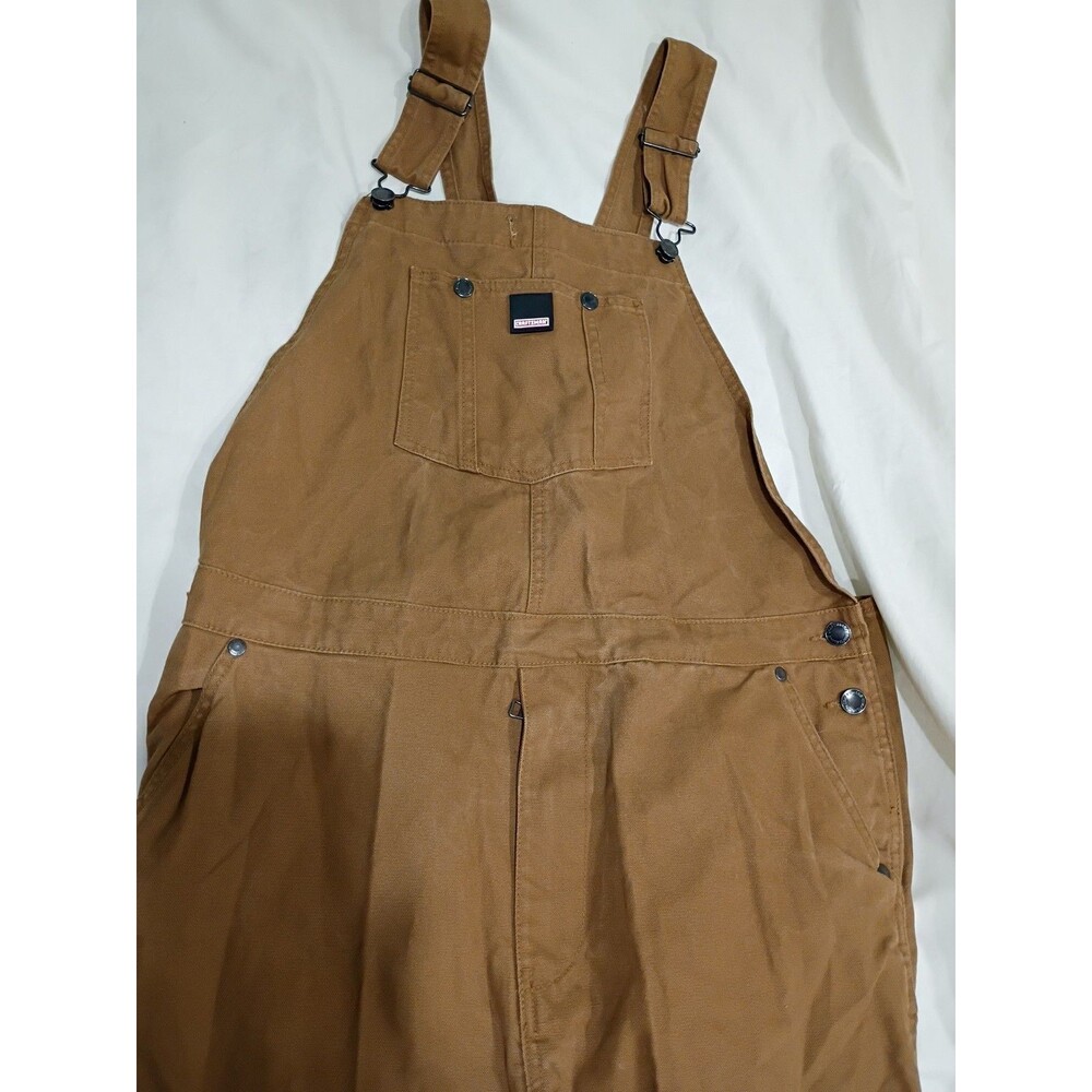 Craftsman Brown Denim Overalls Mens Tag Size 38 X 32